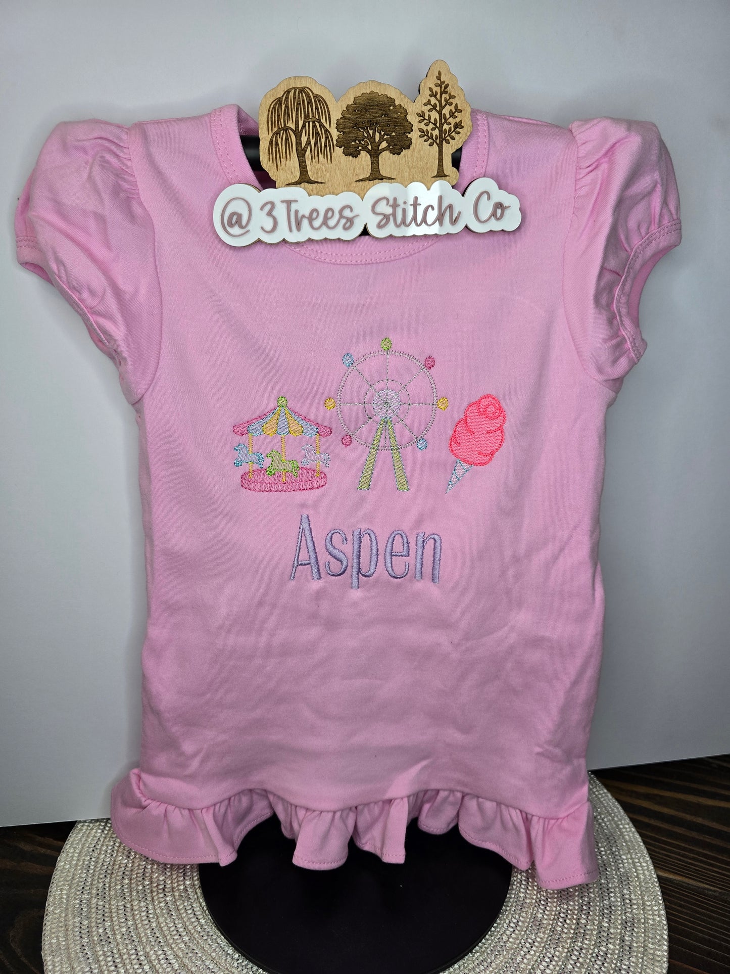 Circus Ruffle Tee (Embroidered)