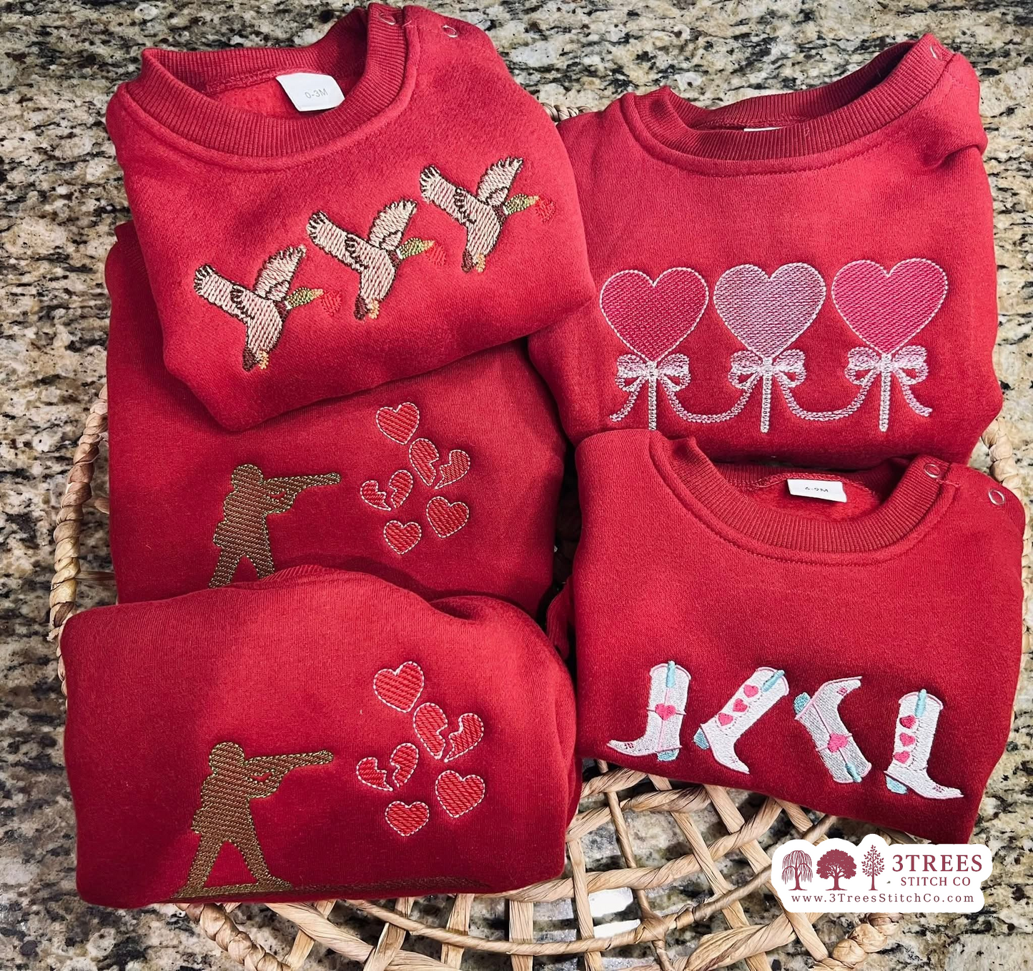 Valentine’s Embroidered Design Options ❤️- Sweatshirts or Tees