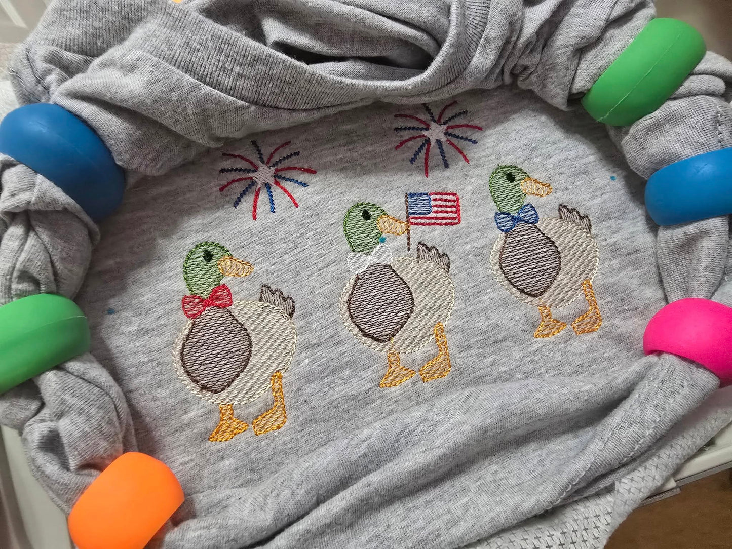 Youth 4th Of July Duck Trio Tee