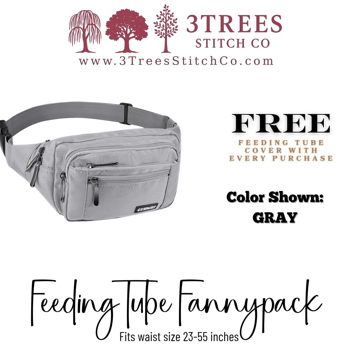 Feeding Tube Fannypack - Infinity Pump Bag for GTube, GJ Tube, PEG Tube (Men & Women)