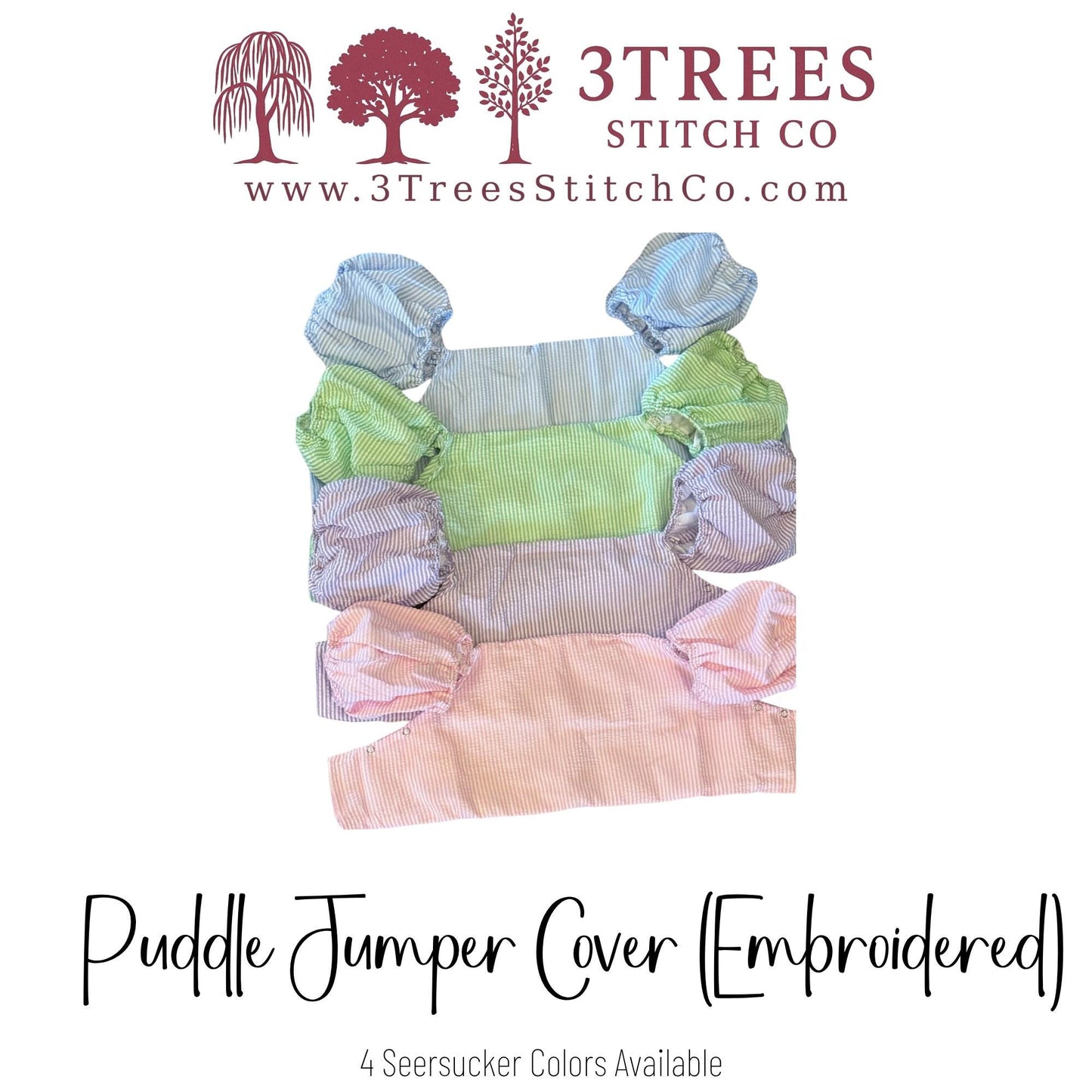 Seersucker Puddle Jumper Cover - Monogrammed Swim Float Cover for Kids