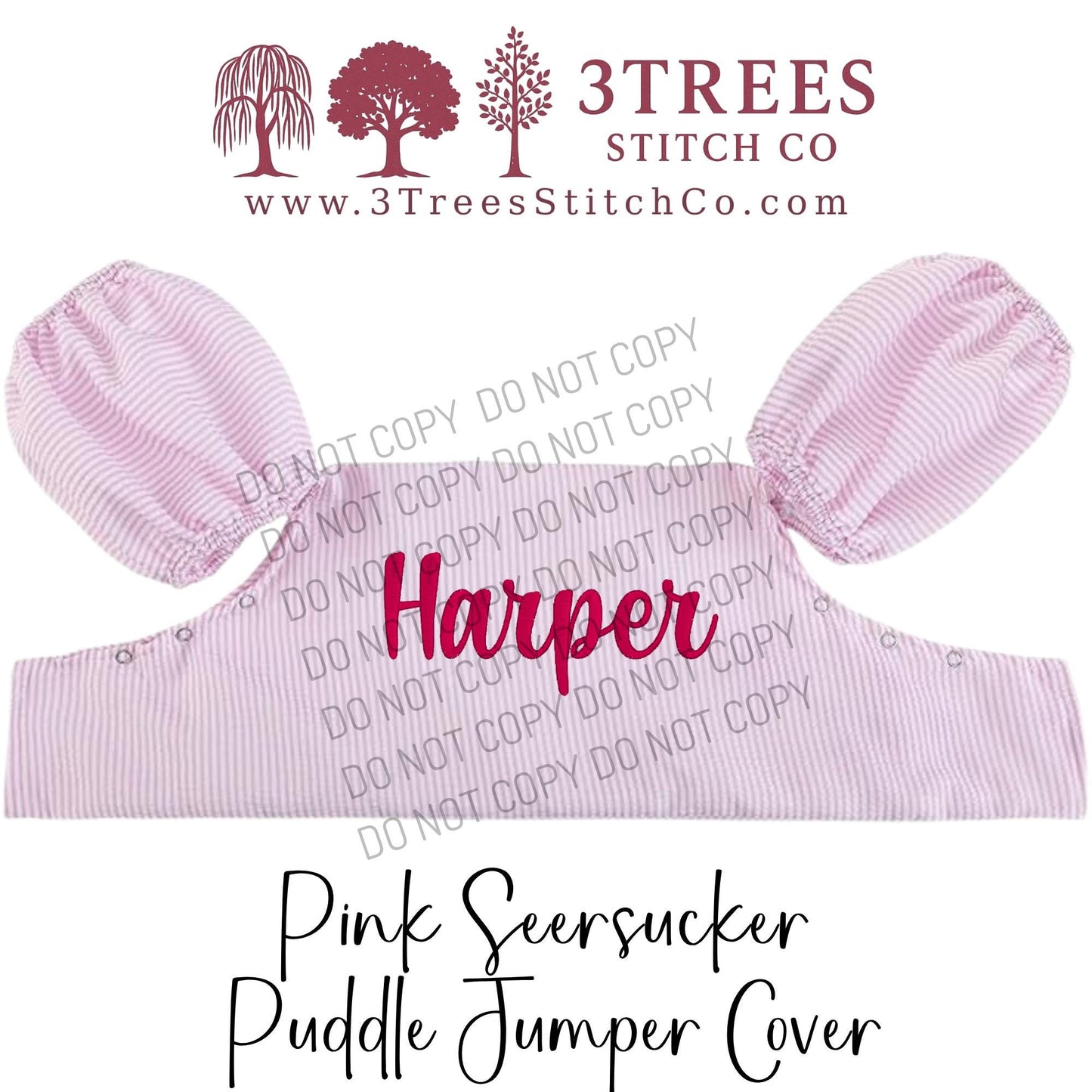 Seersucker Puddle Jumper Cover - Monogrammed Swim Float Cover for Kids