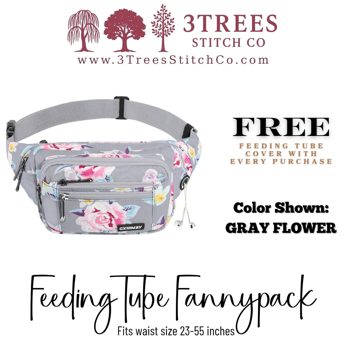 Feeding Tube Fannypack - Infinity Pump Bag for GTube, GJ Tube, PEG Tube (Men & Women)