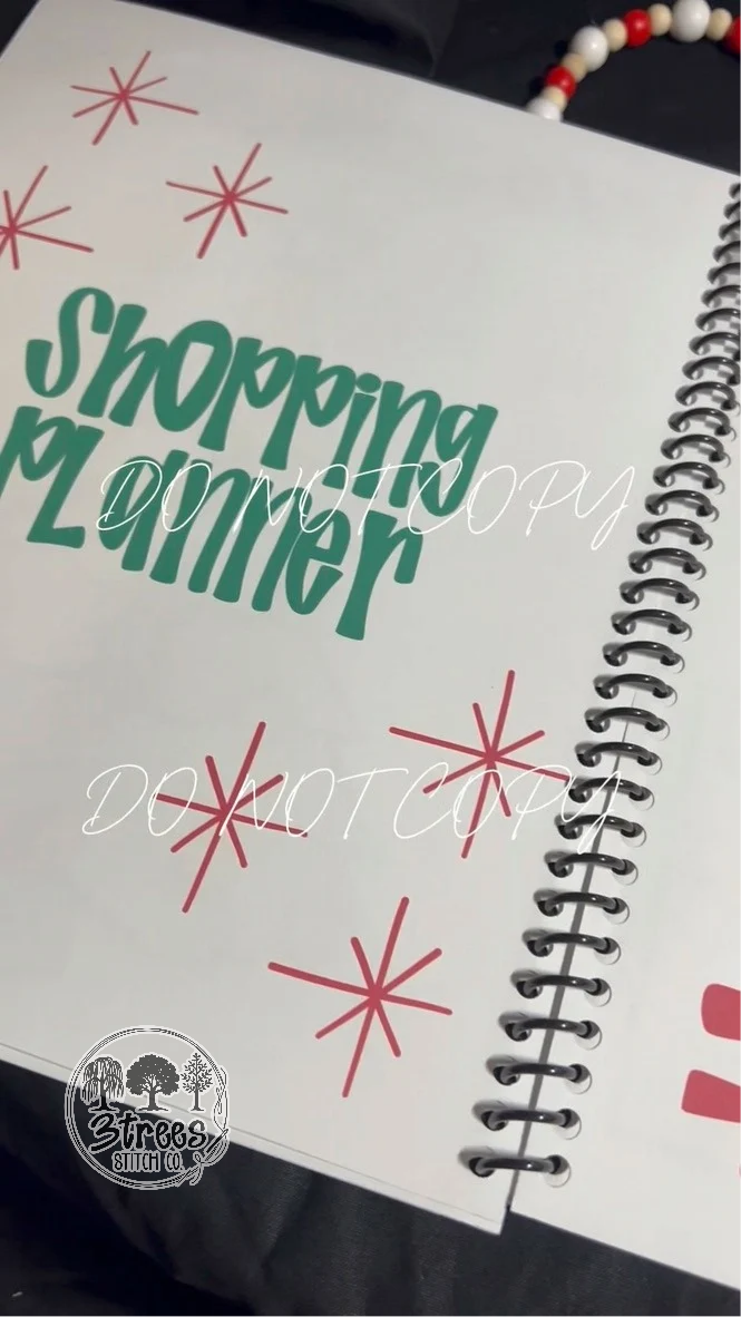 Christmas Gift Planner | Spiral Bound Holiday Organizer | Christmas Budget & Gift Tracker | Laminated Covers