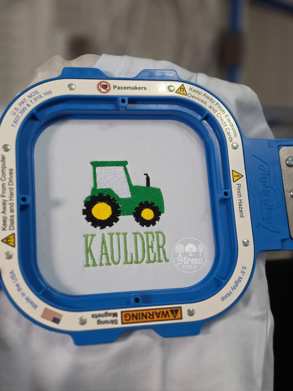 Personalized Embroidered Tractor Toddler T-Shirt