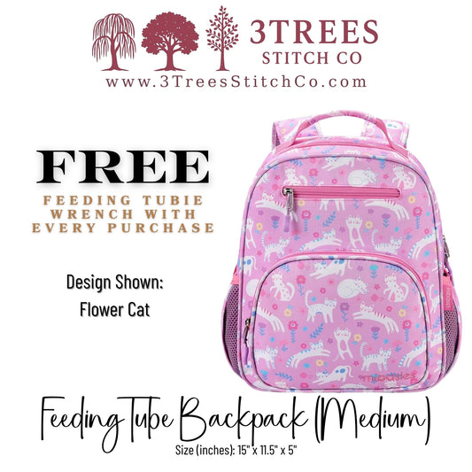 Flower Cat-Kid Friendly (Medium) - Feeding Tube Backpack