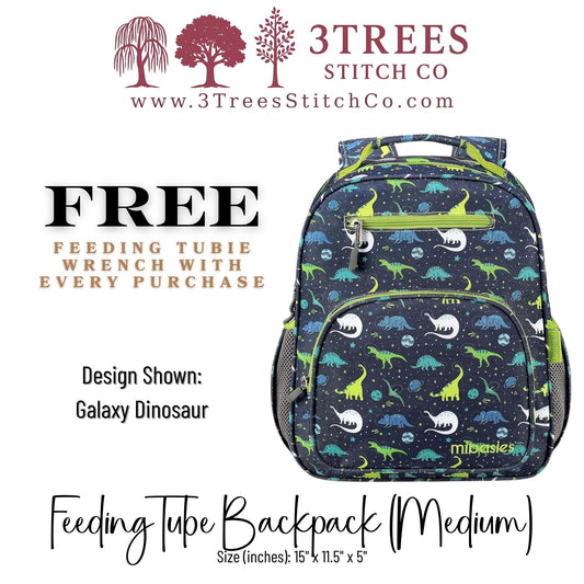Galaxy Dinosaur-Kid Friendly (Medium) - Feeding Tube Backpack