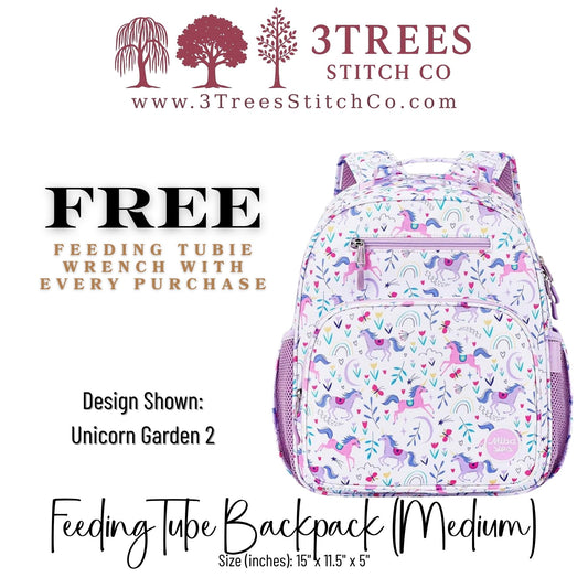 Unicorn Garden 2-Kid Friendly (Medium) - Feeding Tube Backpack