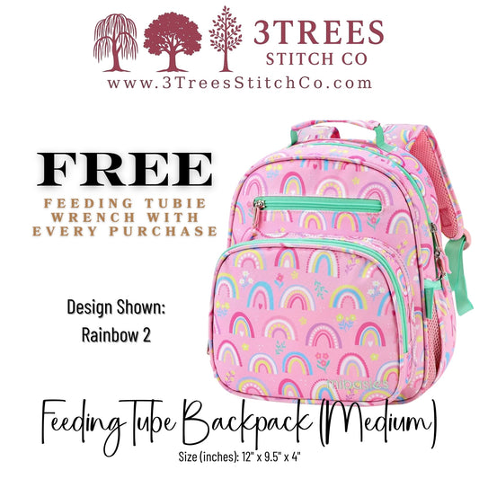 Rainbow 2-Kid Friendly (Medium) - Feeding Tube Backpack