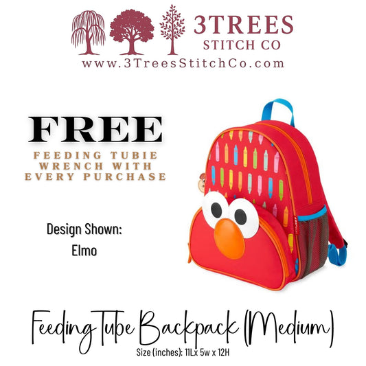 Elmo-Kid Friendly (Medium) - Feeding Tube Backpack