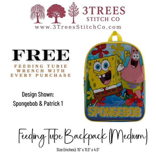 Spongebob & Patrick 1-Kid Friendly (Medium) - Feeding Tube Backpack