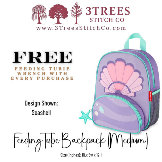 Seashell-Kid Friendly (Medium) - Feeding Tube Backpack
