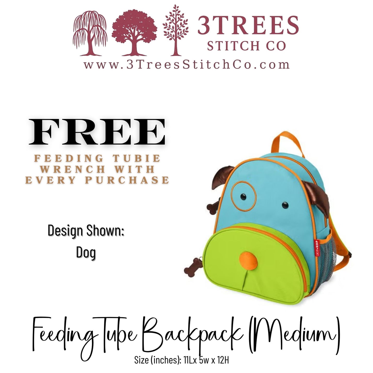Dog-Kid Friendly (Medium) - Feeding Tube Backpack