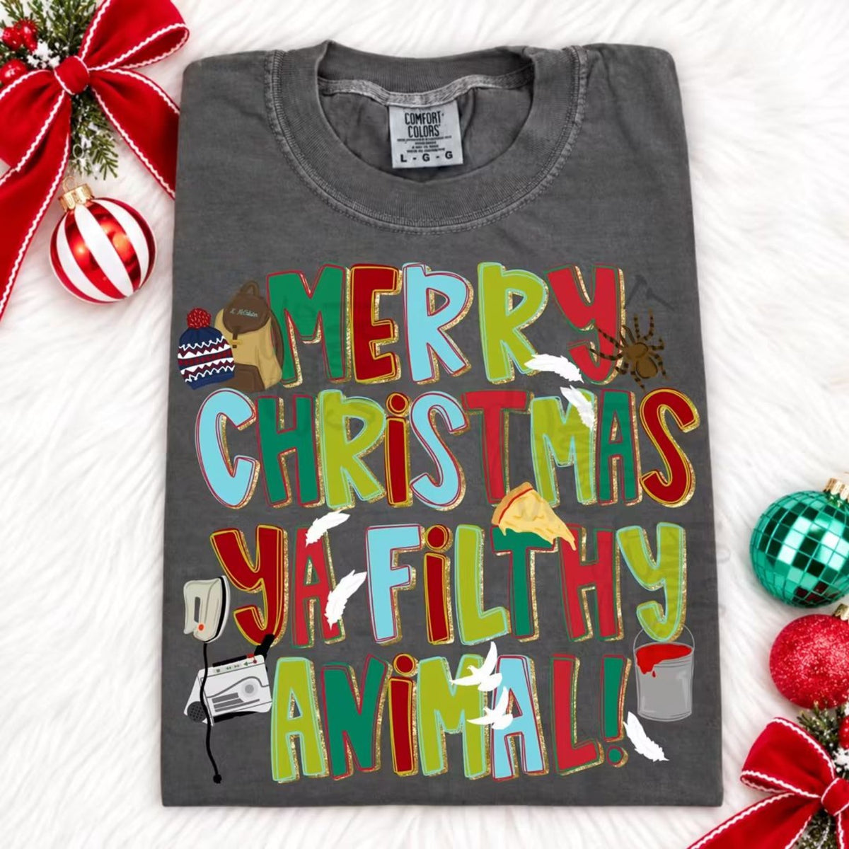 Merry Christmas Ya Filthy Animal DTF Tee or Crewneck product photo