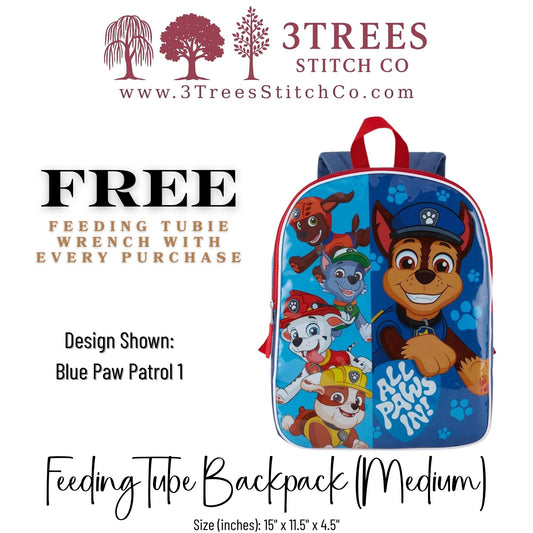 Blue Paw Patrol-Kid Friendly (Medium) - Feeding Tube Backpack