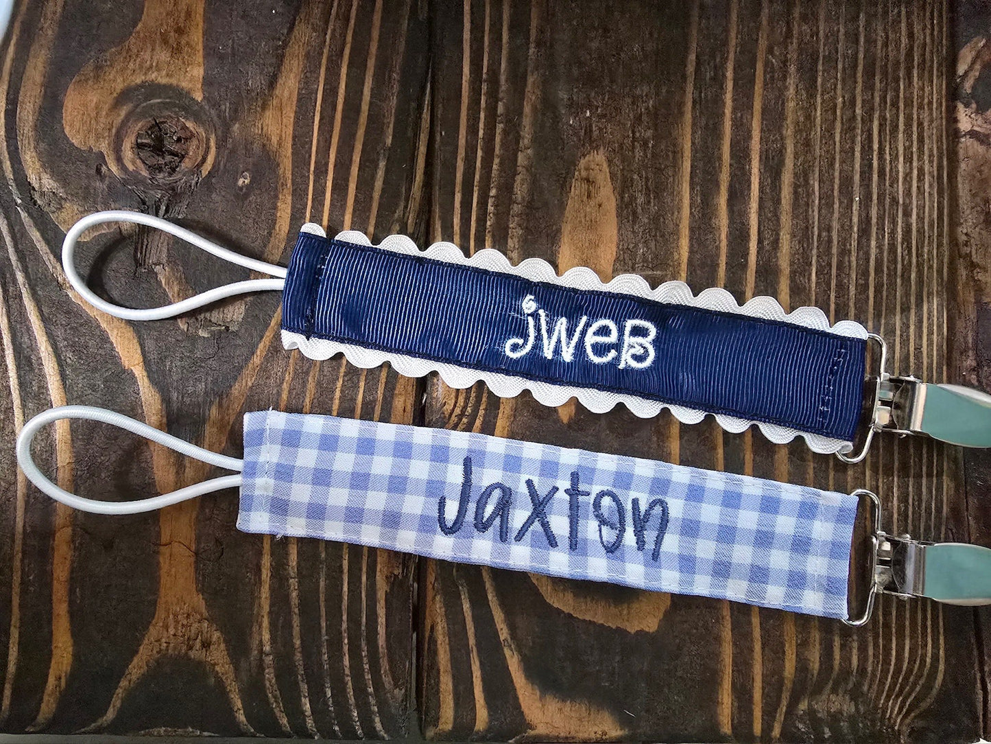 Embroidered Paci Clip