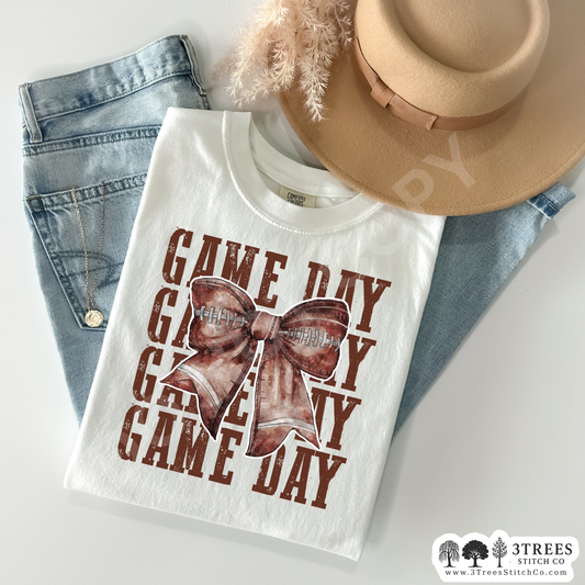 Game Day Distressed Dark Brown List Football