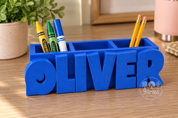 Personalized 3D Printed Desk Organizers