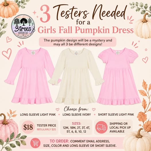 GIRLS FALL PUMPKIN DRESS