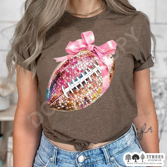Pink Sparkle Football