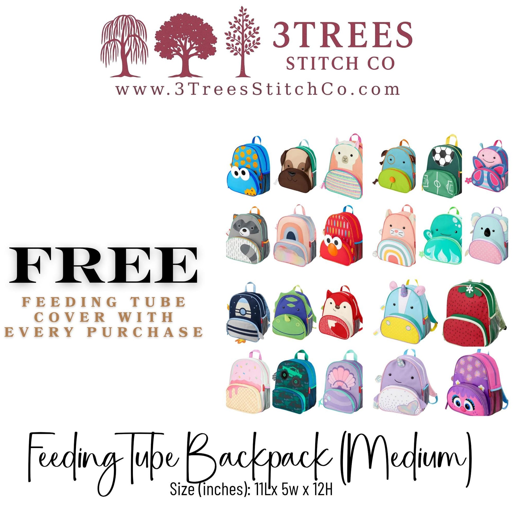 Kid Friendly (Medium) - Feeding Tube Backpack