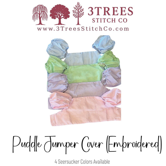 Seersucker Puddle Jumper Cover - Monogrammed Swim Float Cover for Kids