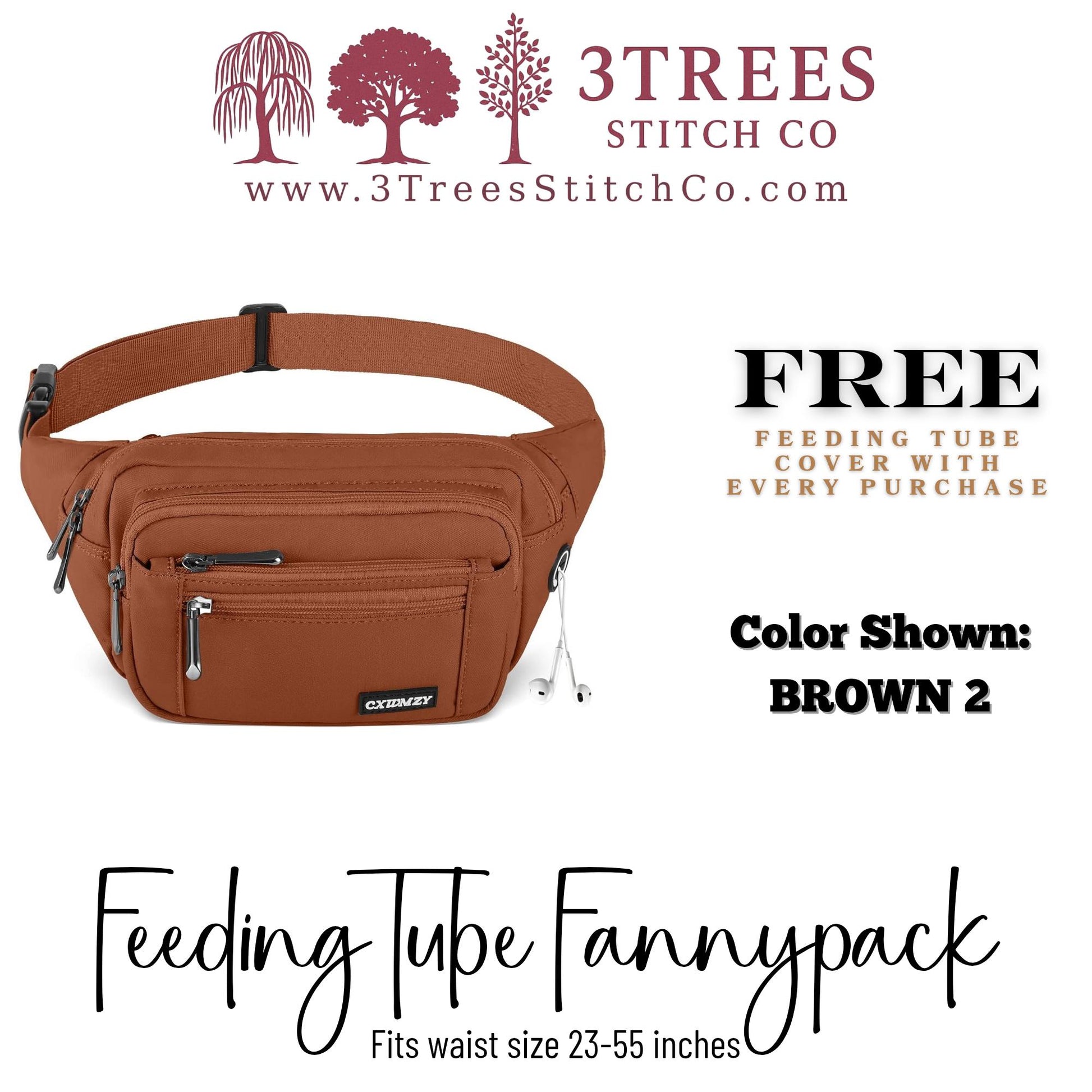 Feeding Tube Fannypack - Infinity Pump Bag for GTube, GJ Tube, PEG Tube (Men & Women)