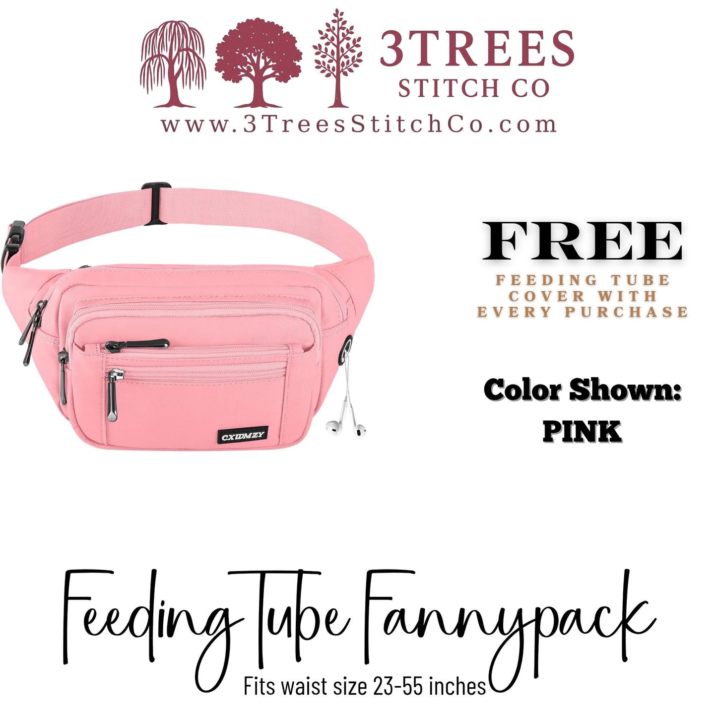 Feeding Tube Fannypack - Infinity Pump Bag for GTube, GJ Tube, PEG Tube (Men & Women)