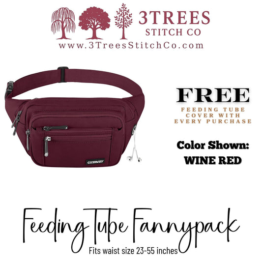 Feeding Tube Fannypack - Infinity Pump Bag for GTube, GJ Tube, PEG Tube (Men & Women)