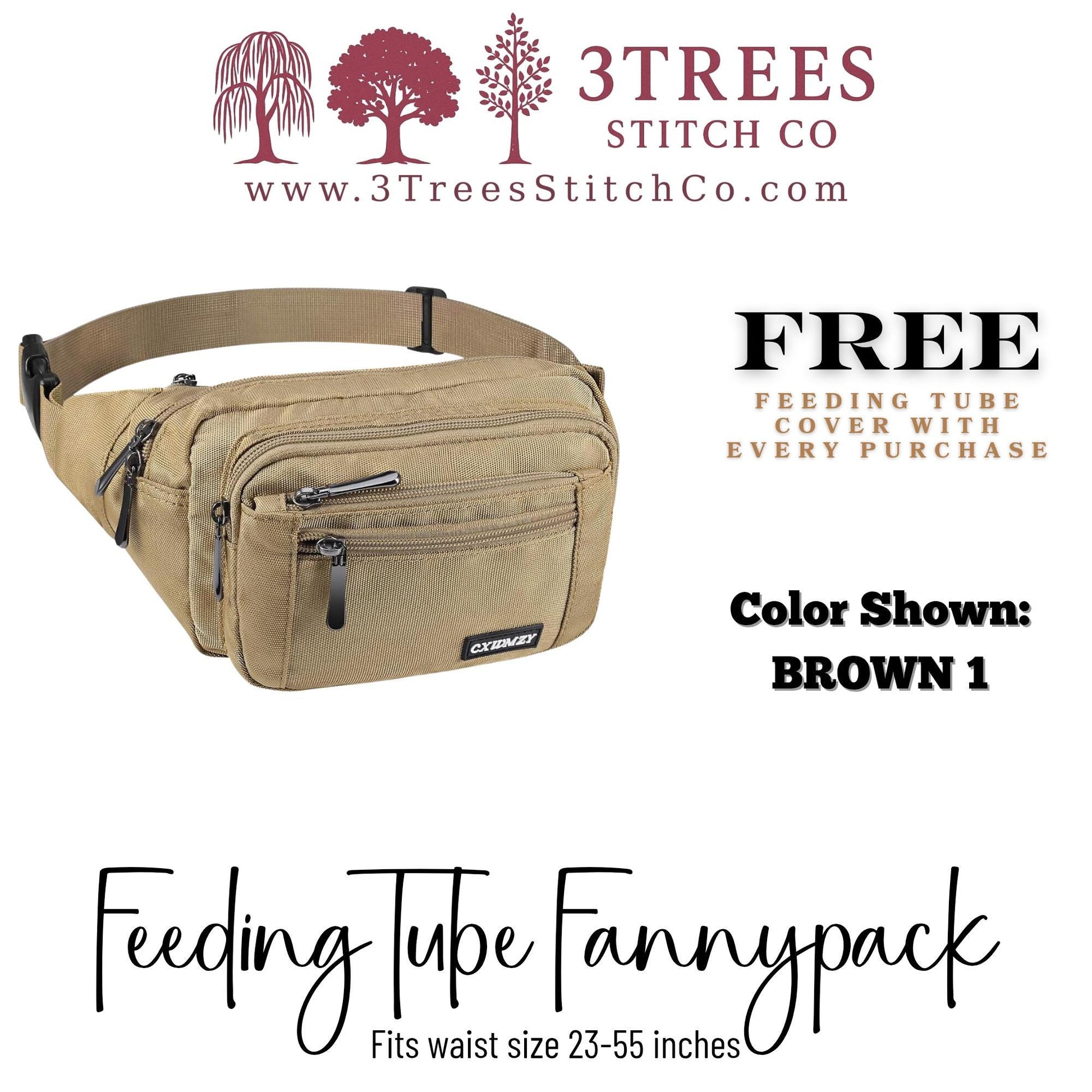 Feeding Tube Fannypack - Infinity Pump Bag for GTube, GJ Tube, PEG Tube (Men & Women)