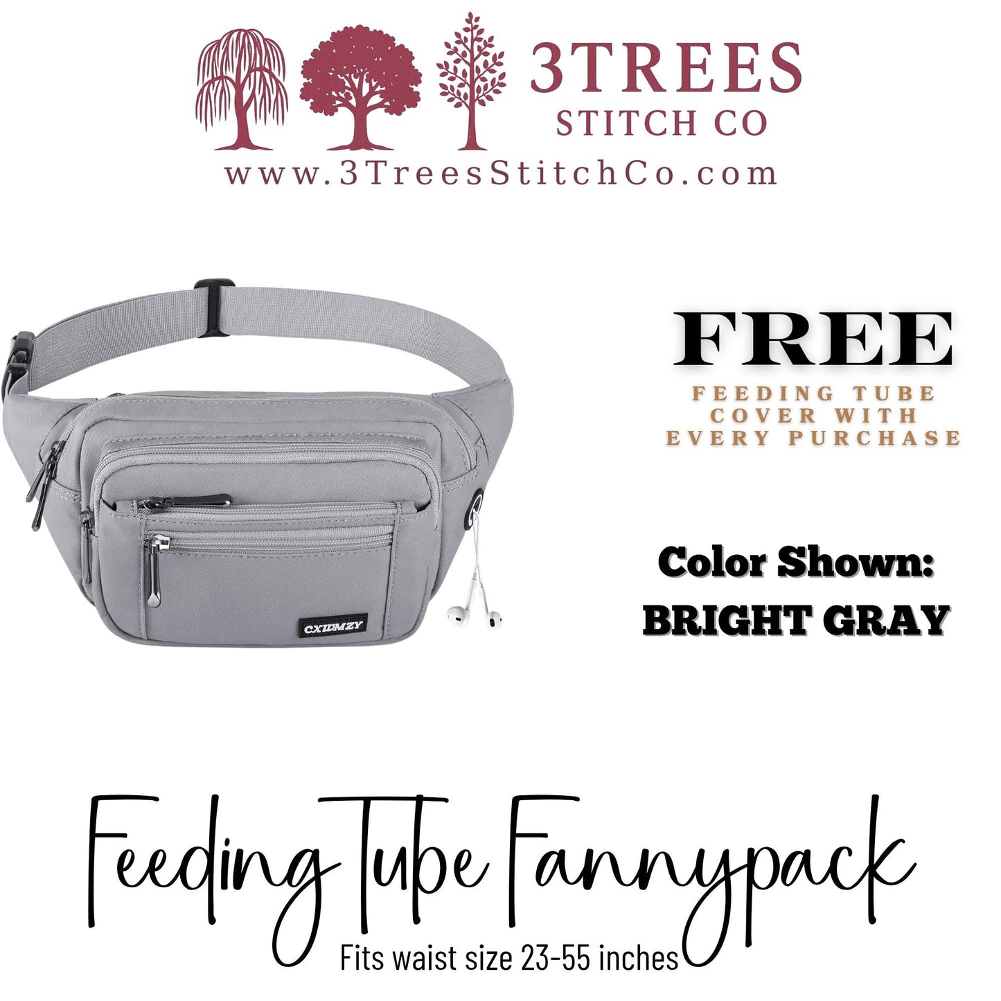 Feeding Tube Fannypack - Infinity Pump Bag for GTube, GJ Tube, PEG Tube (Men & Women)