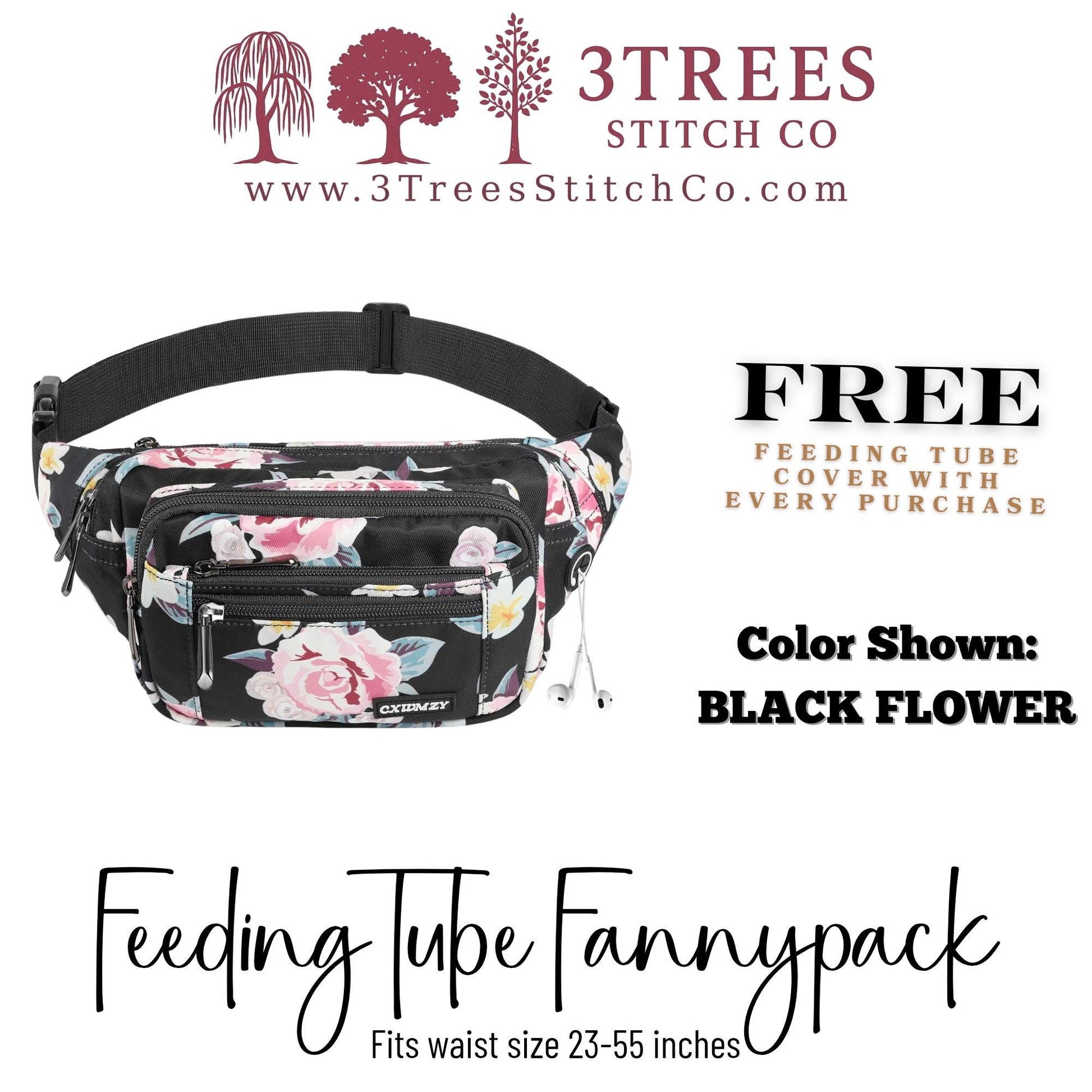 Feeding Tube Fannypack - Infinity Pump Bag for GTube, GJ Tube, PEG Tube (Men & Women)