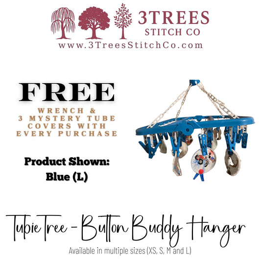Tubie Tree Button Buddy Hanger | Button Cover & Trach Pad Dryer | Feeding Tube Clip Organizer | Multiple Sizes XS–L | Tubie Gear Storage