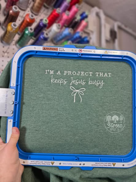 IM A PROJECT THAT KEEPS JESUS BUSY | Embroidered Christian Apparel