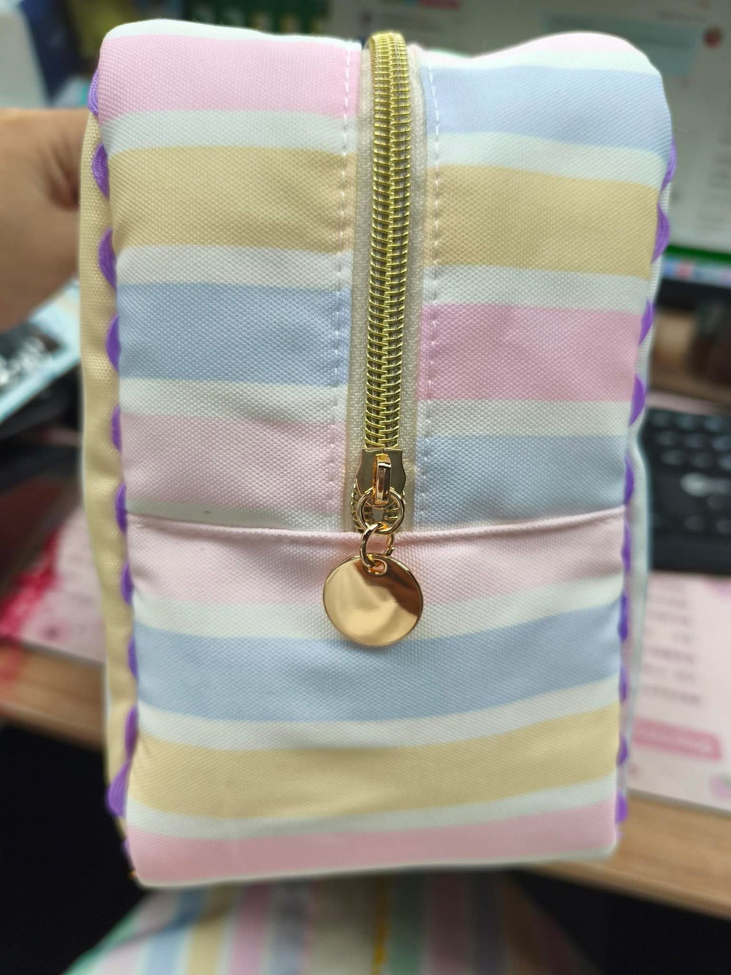 PRE-ORDER Canvas Tote Bag/Cosmetic Bag (Ric Rac Trim)