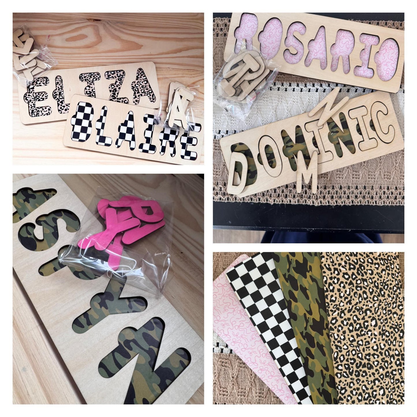 Wooden 11-inch Personalized Name Puzzles
