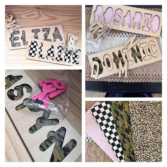 Wooden 11-inch Personalized Name Puzzles