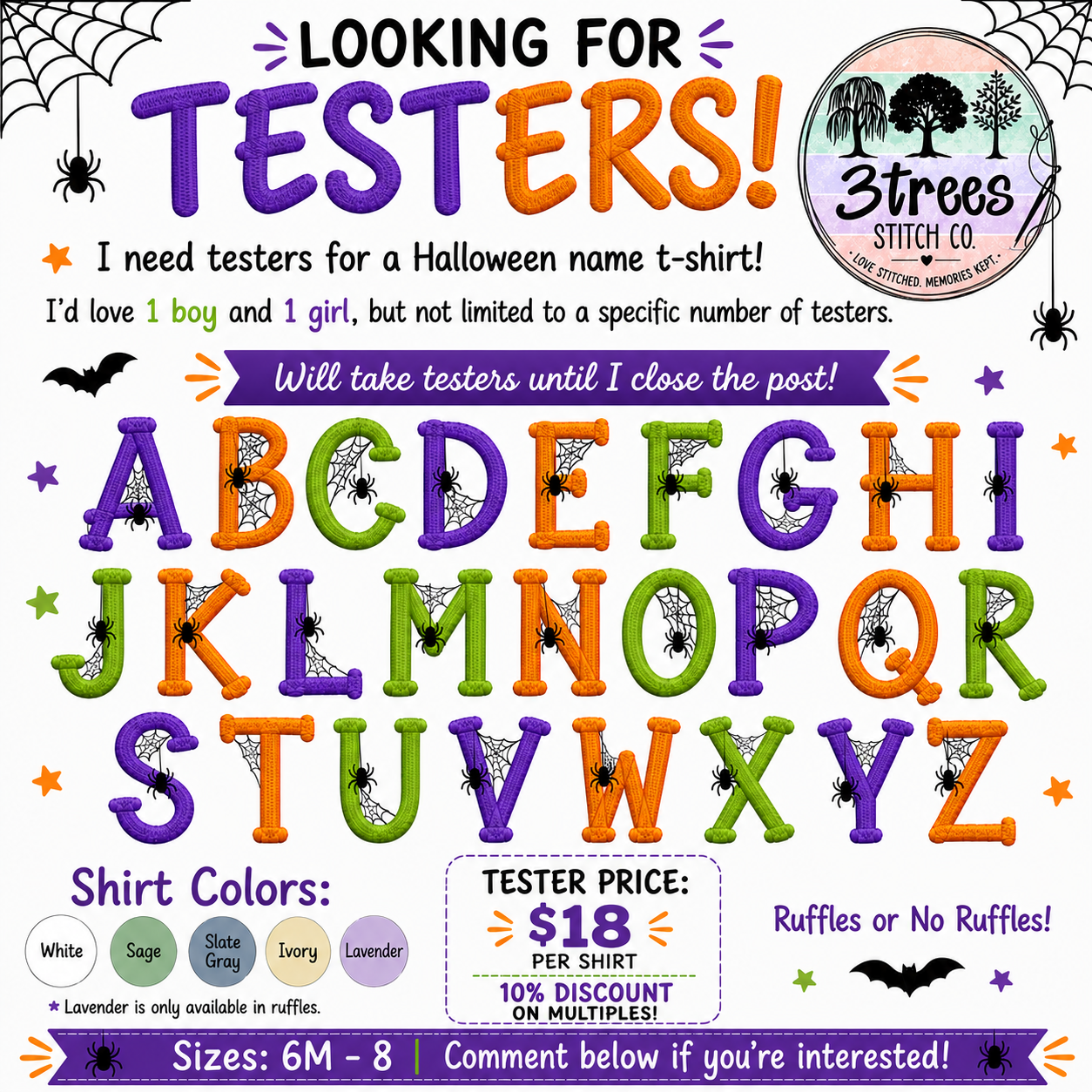 Personalized Embroidered Halloween Name Shirt