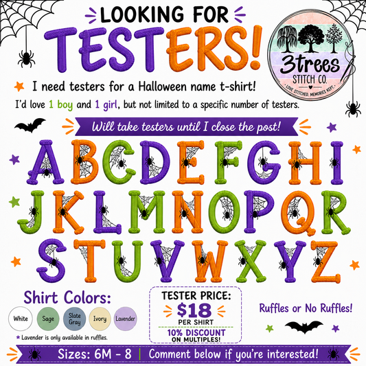 Personalized Embroidered Halloween Name Shirt