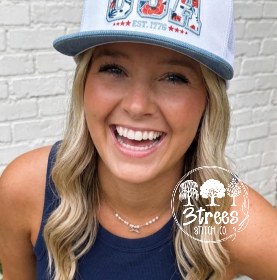 Denim "USA" Baseball Hat