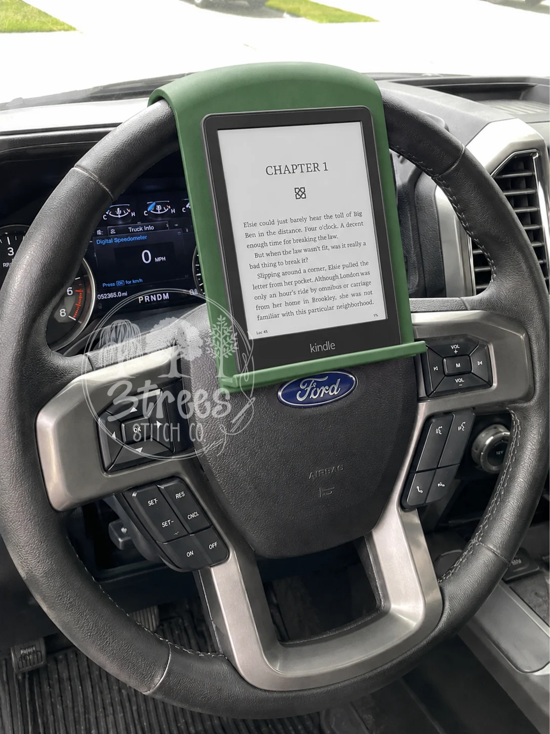 Steering Wheel Tablet Holder | Kindle, iPad & Tablet Mount | Car Reading & Viewing Stand