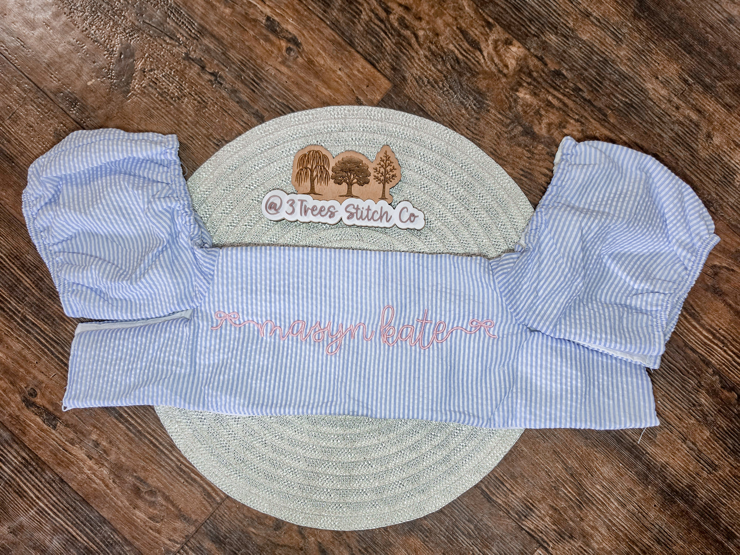 Seersucker Puddle Jumper Cover - Monogrammed Swim Float Cover for Kids