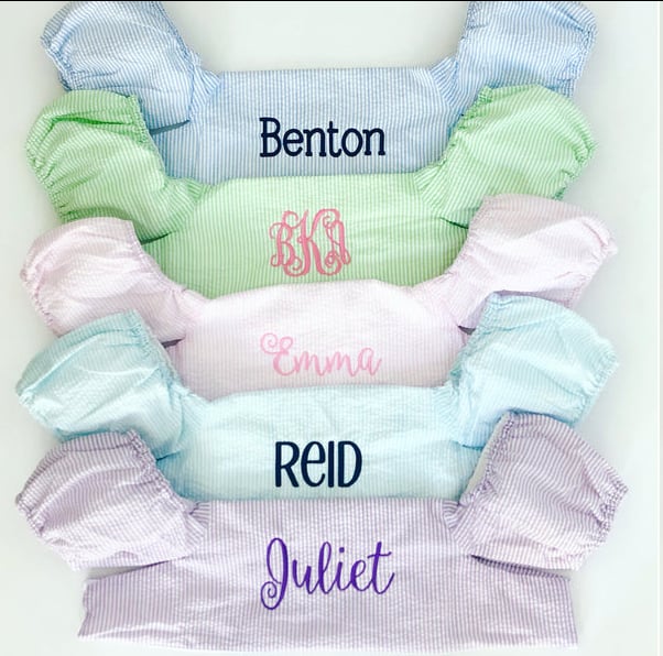 Seersucker Puddle Jumper Cover - Monogrammed Swim Float Cover for Kids
