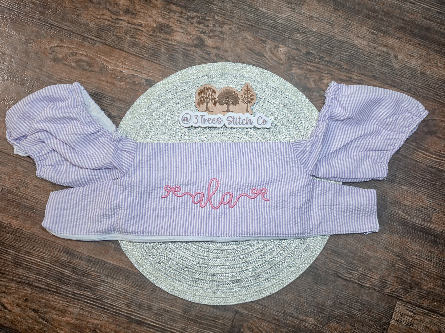 Seersucker Puddle Jumper Cover - Monogrammed Swim Float Cover for Kids