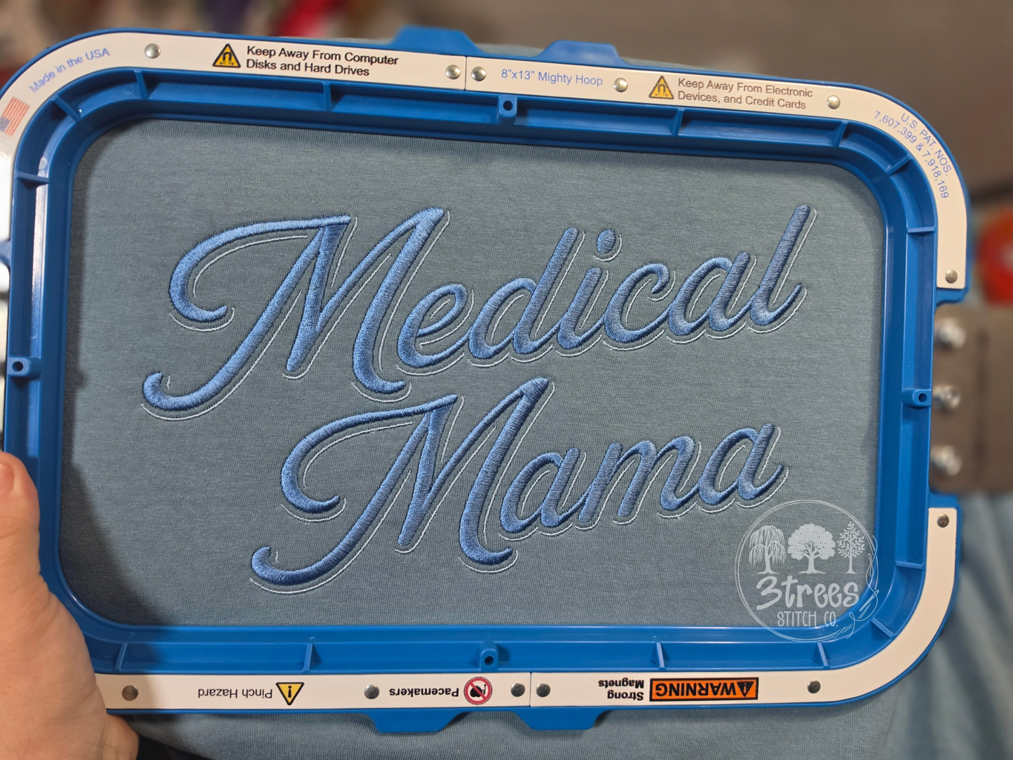 "Medical Mama" Script Embroidered Shirt